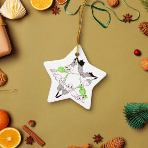 Null Arcana Star Shaped Double-Sided Ceramic Ornament