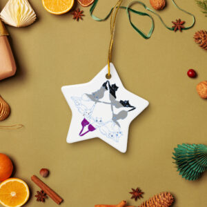 Ace of Pentacles Star Shaped Double-Sided Ceramic Ornament