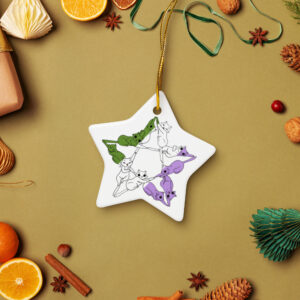 Genderqueer Glyph Star Double-Sided Ceramic Ornament