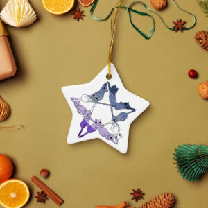 Butch Ward Star Shaped Double-Sided Ceramic Ornament
