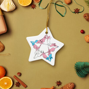 Transmutation Pentagram Double-Sided Ceramic Star Ornament
